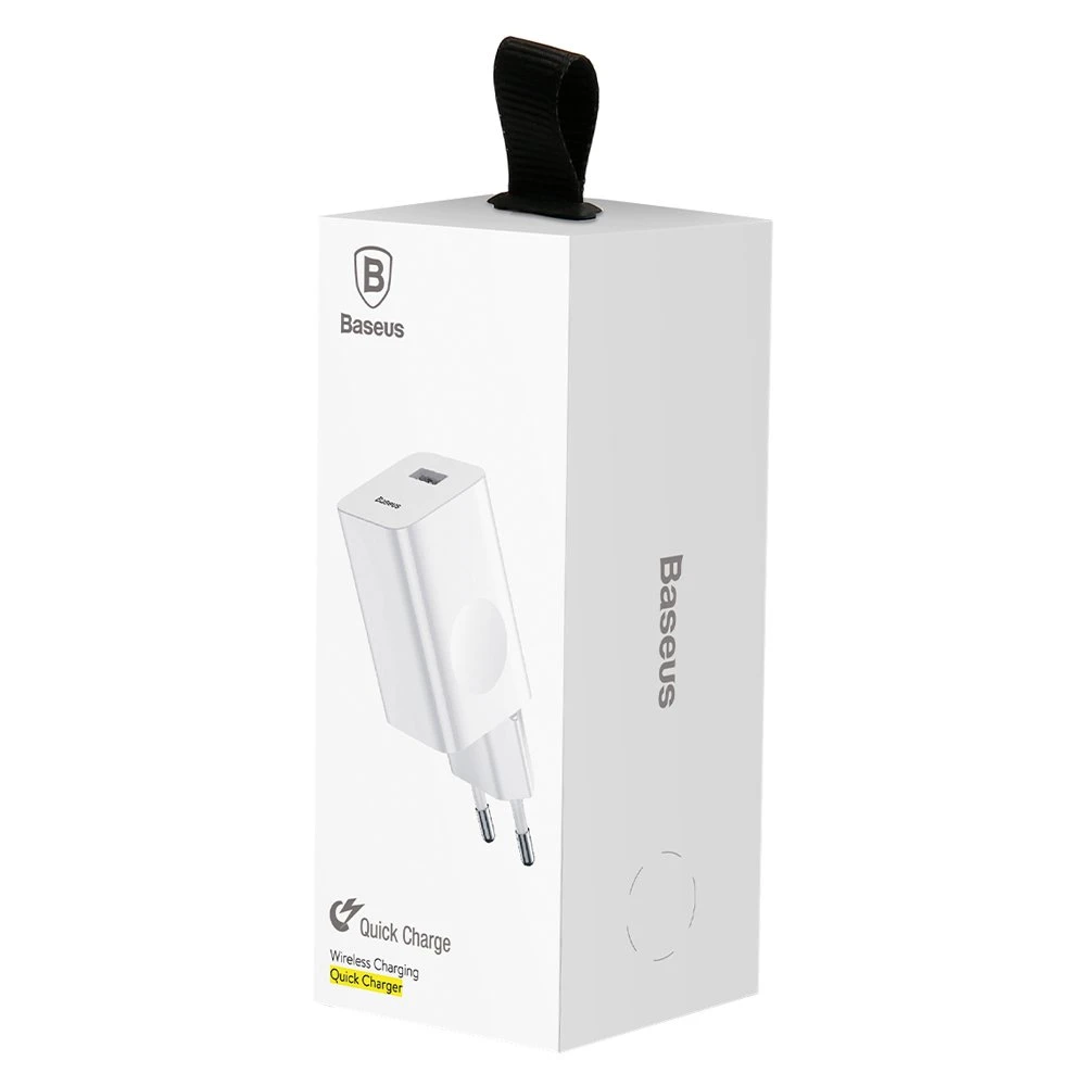 Charger Baseus CCALL-BX02 (USB 3.0, baltos spalvos)