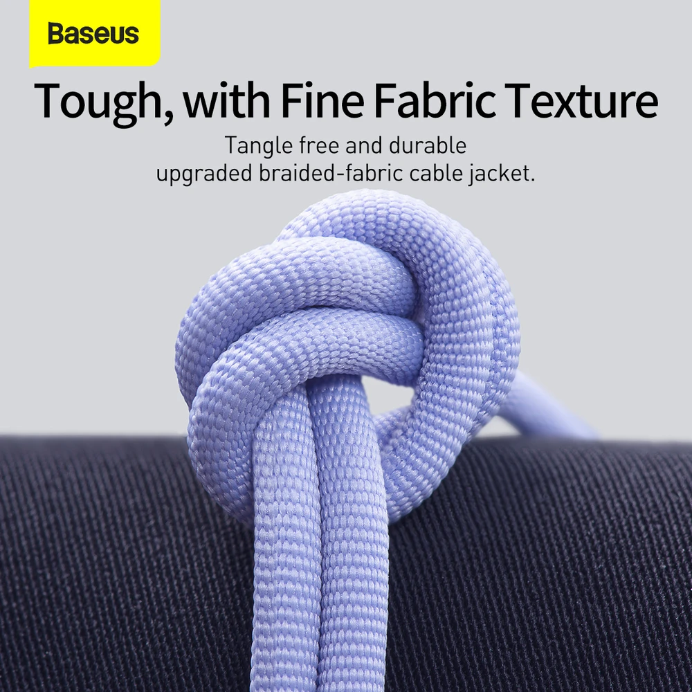 Baseus Crystal kabelis USB-C - Lightning 20W PD 2m - Violetinis