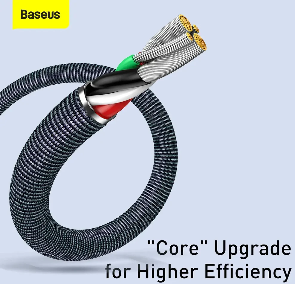 Baseus Crystal Shine kabelis USB į Lightning, 2.4A, 2m juodos spalvos