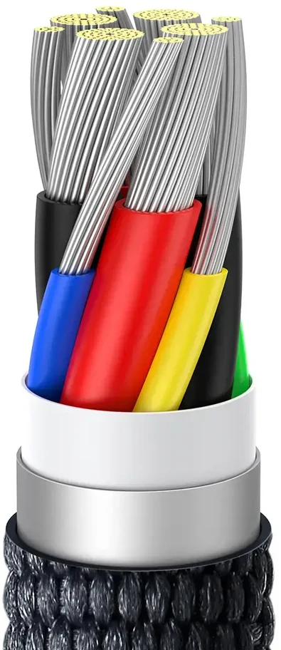 Baseus Crystal Shine serijos duomenų perdavimo ir įkrovimo kabelis | USB-C į USB-C | 100 W | 2 m | juodas