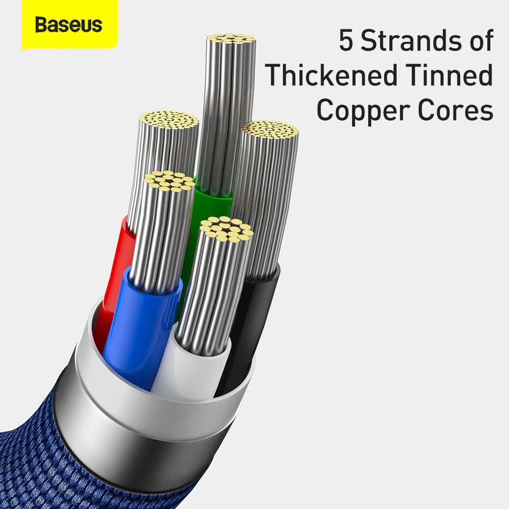 Baseus Crystal USB-C – Lightning laidas 20W 1.2m – Mėlynas