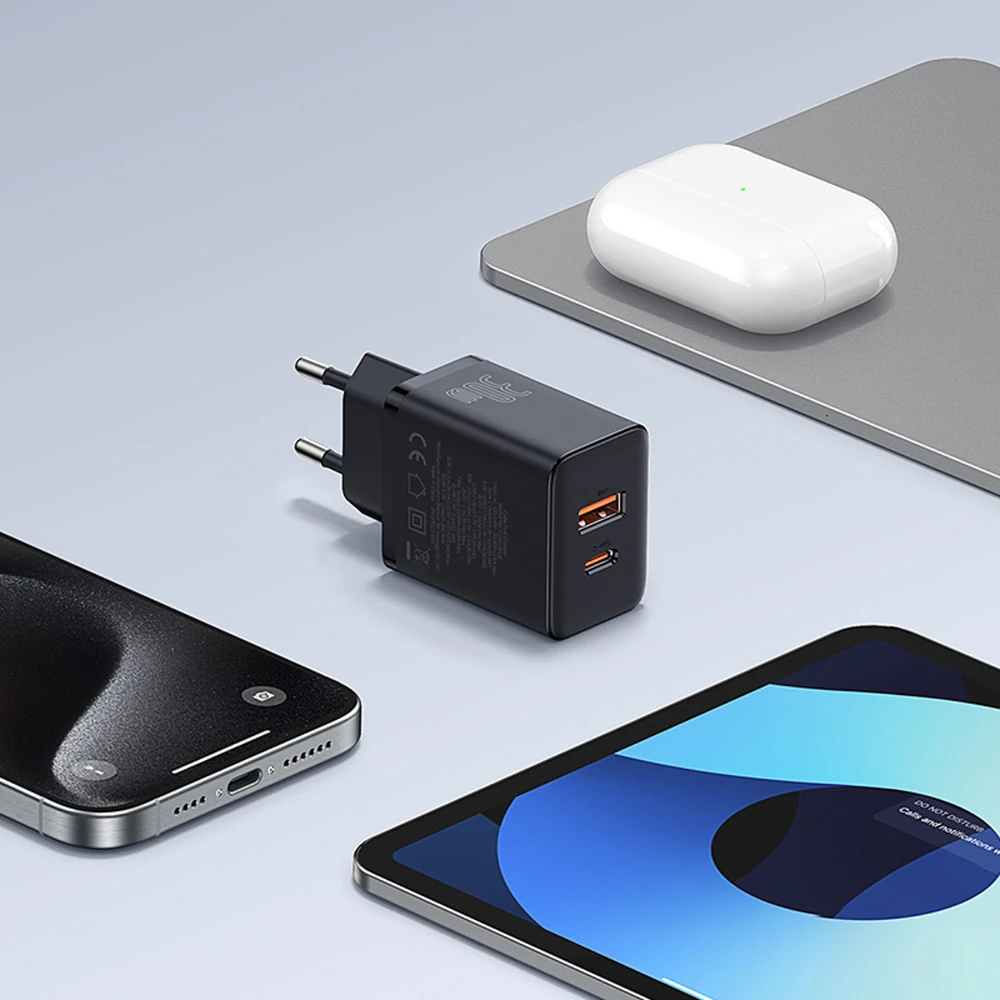 Baseus Cube Pro 30W USB-C USB-A - juoda