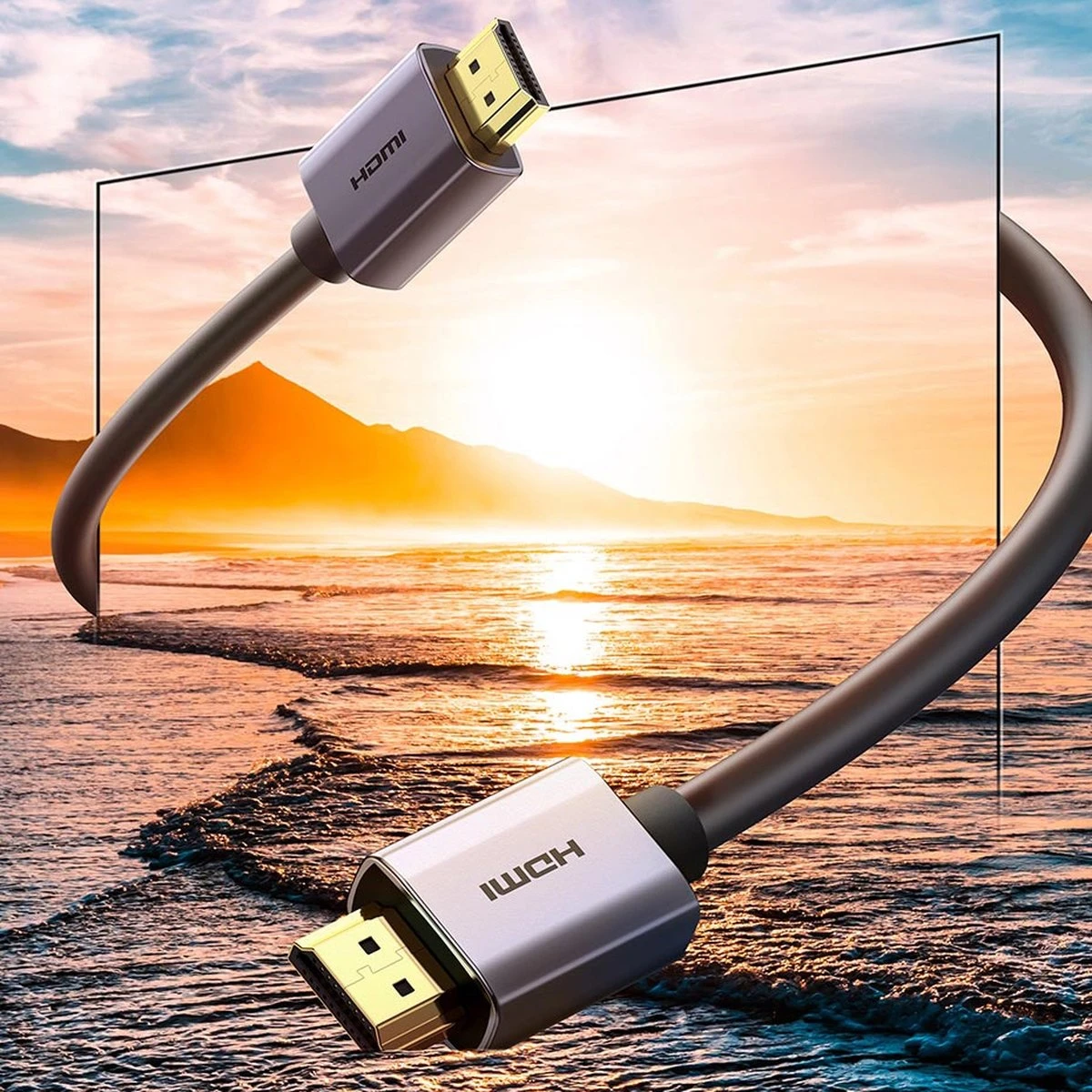 Baseus High Definition serija HDMI kabelis, 8K 1m (fekete)