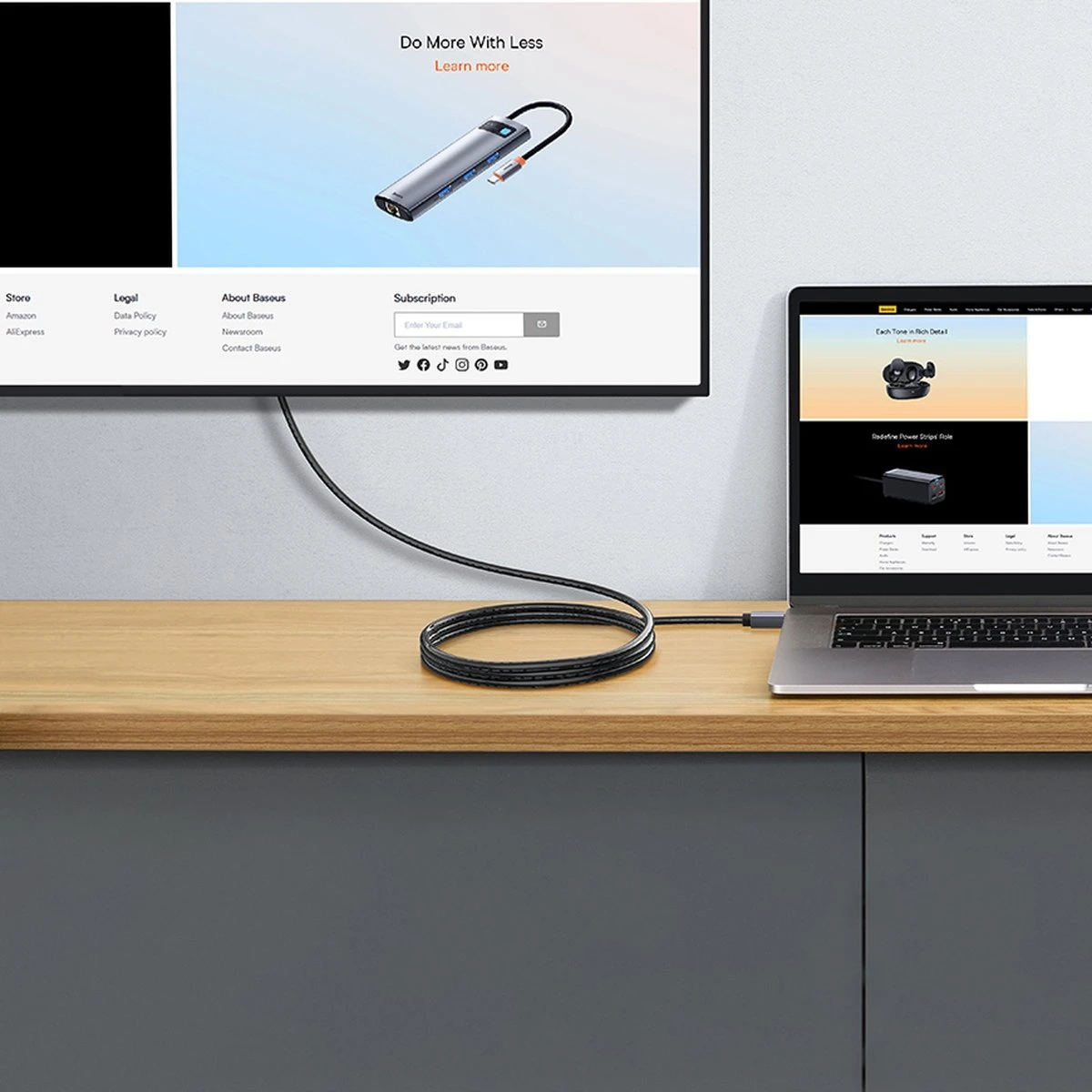 Baseus High Definition serija HDMI kabelis, 8K 1m (fekete)