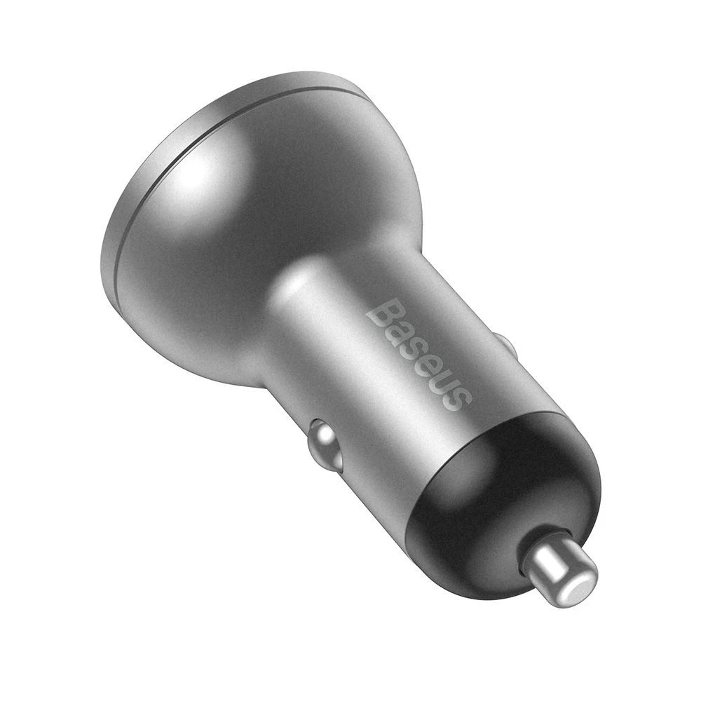 Baseus Automobilinis įkroviklis 2xUSB 4.8A 24 W - Sidabrinis