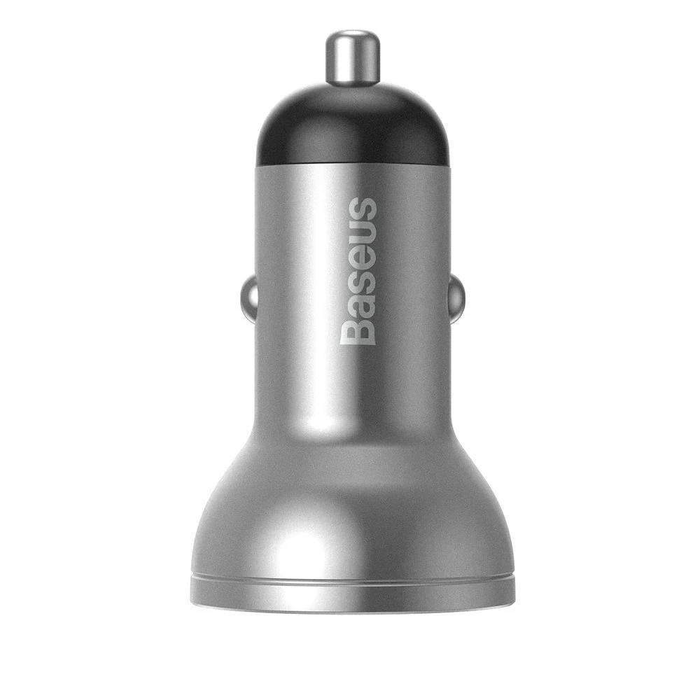 Baseus Automobilinis įkroviklis 2xUSB 4.8A 24 W - Sidabrinis