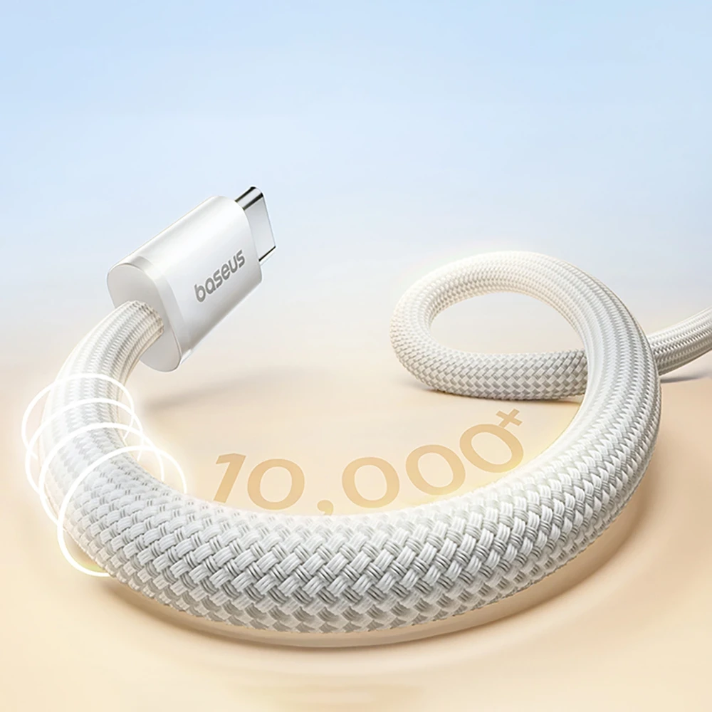 Baseus Dynamic 4 Pro 100W USB-C - USB-C magnetinis kabelis 1 m - baltas