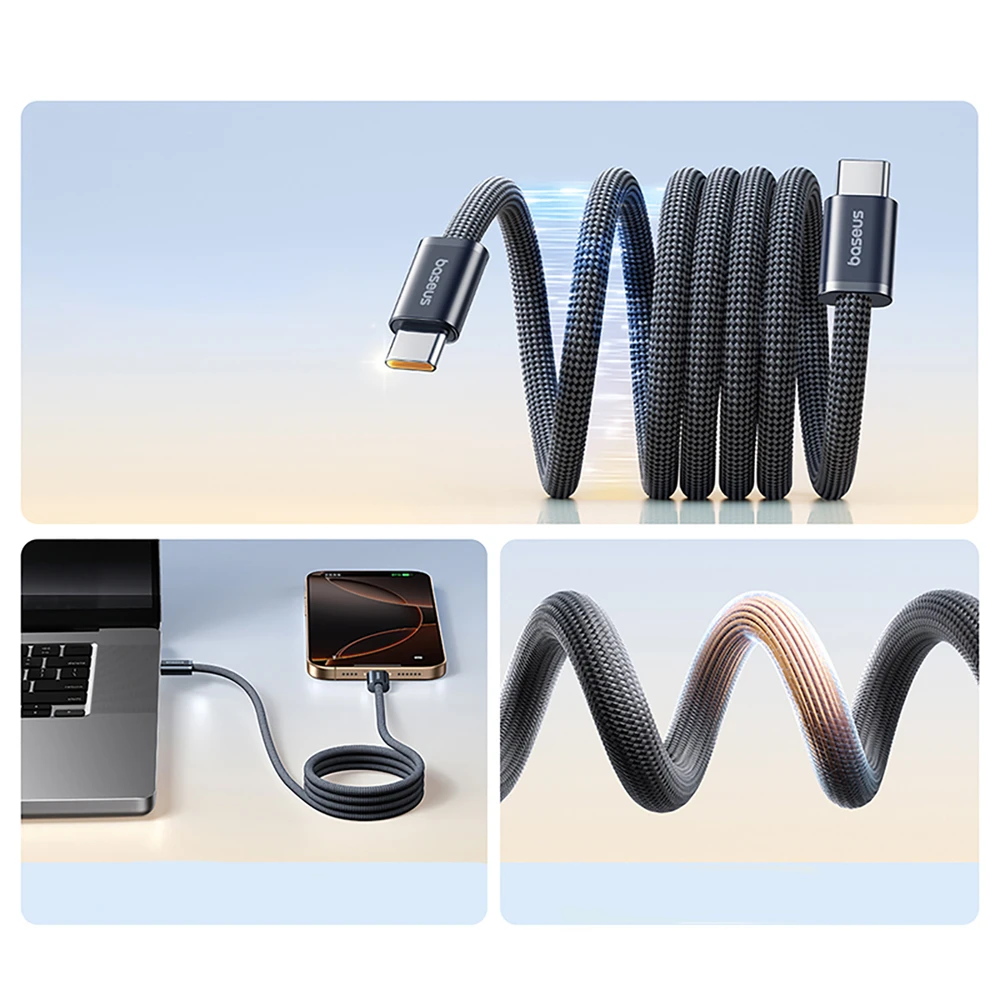 Baseus Dynamic 4 Pro Fast USB-C kabelis - USB-C 100W 1m - Juodas