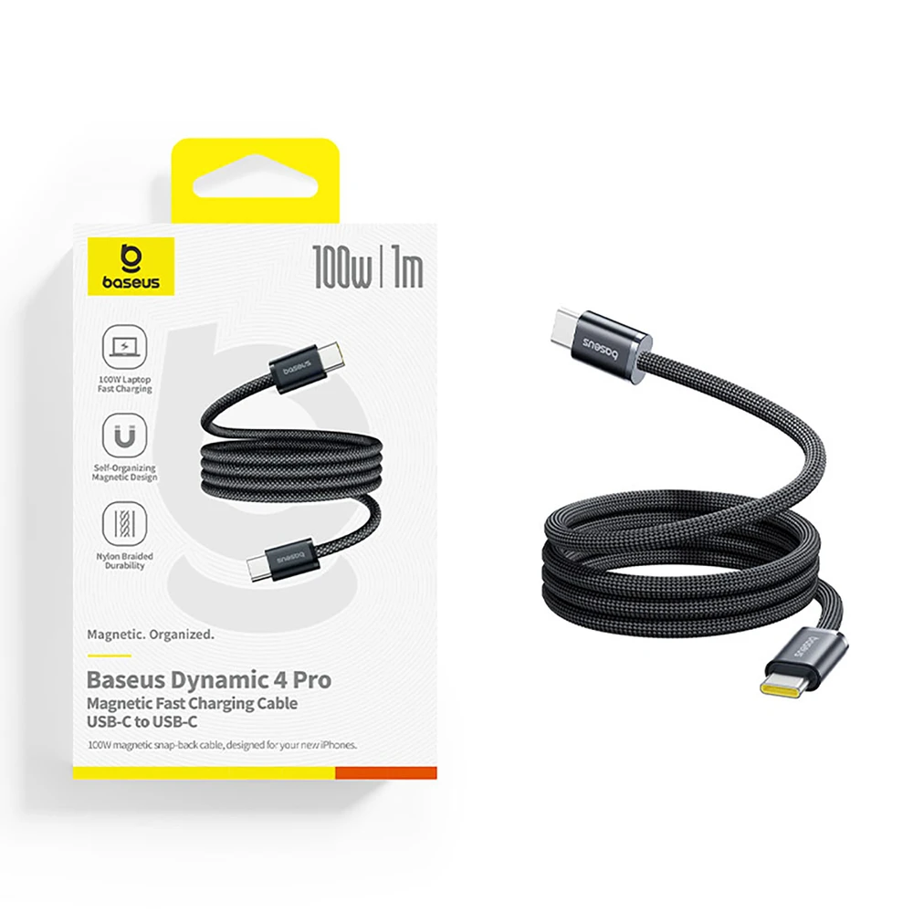 Baseus Dynamic 4 Pro Fast USB-C kabelis - USB-C 100W 1m - Juodas