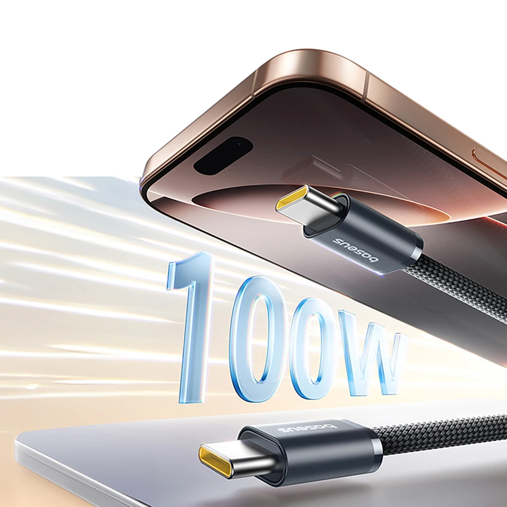 Baseus Dynamic 4 Pro Fast USB-C kabelis - USB-C 100W 1m - Juodas