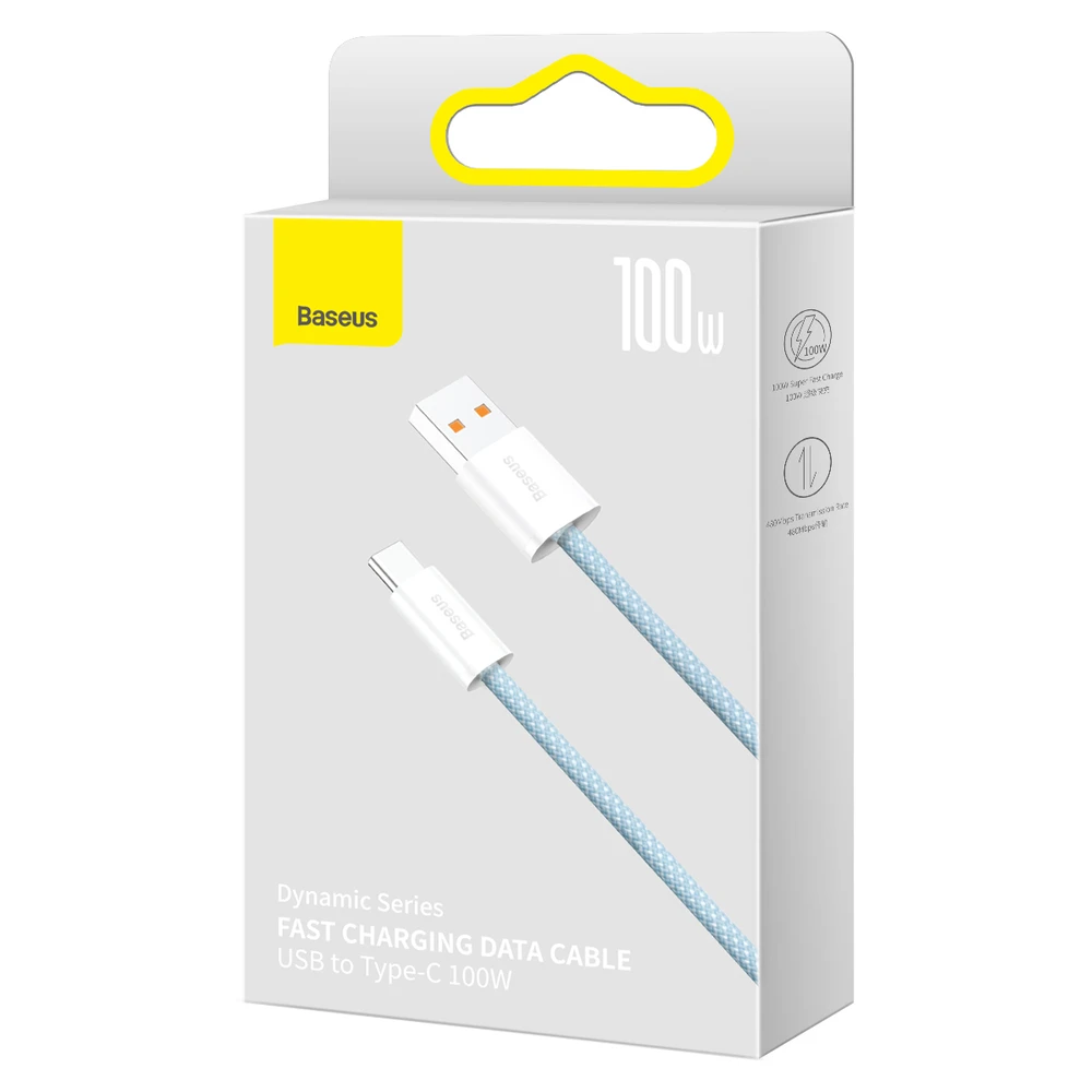 Baseus Dynamic Series USB - USB-C kabelis 100W 1m – Mėlynas