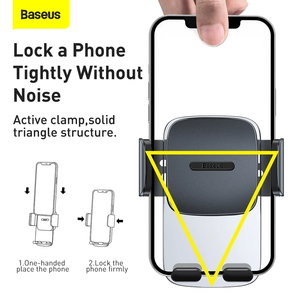 Baseus Easy Control Clamp automobilinis laikiklis - juodas