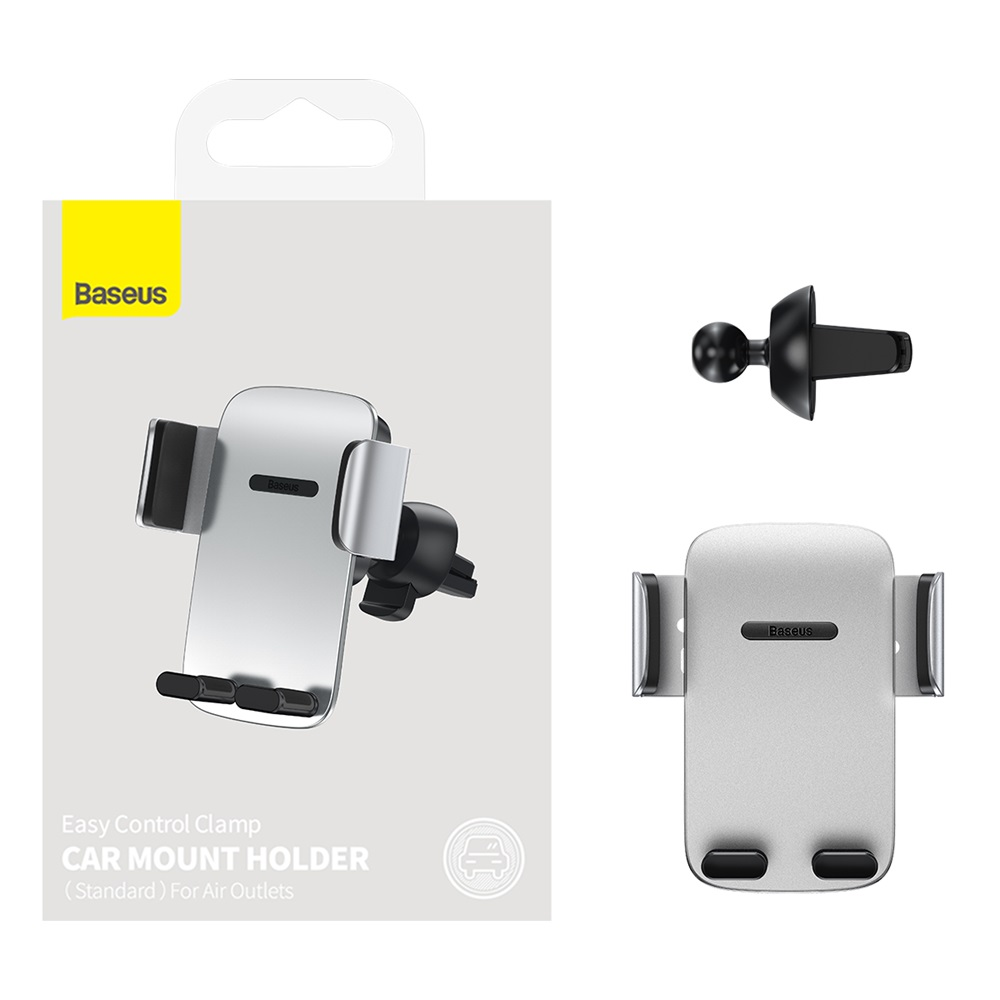 Baseus Easy Control Pro telefono laikiklis automobiliui – Sidabrinis