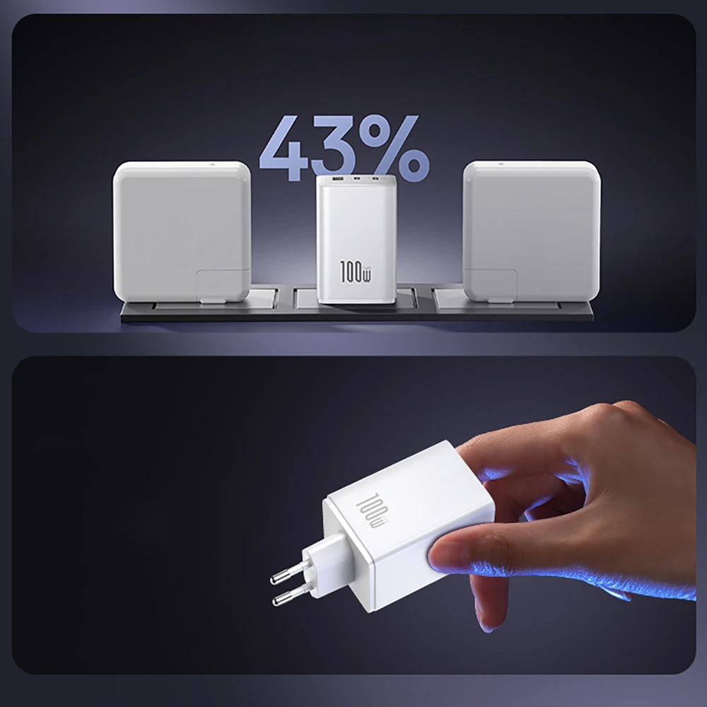 Baseus EnerFill FE11 2 x USB-C / USB-A 100W - balta
