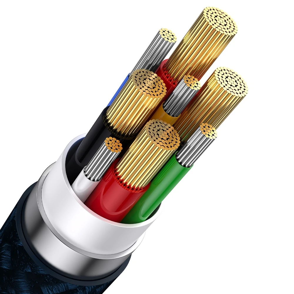 Baseus Flash Series 2 3in1 USB laidas USB-C + micro USB + Lightning 100W 1.2m – Mėlynas