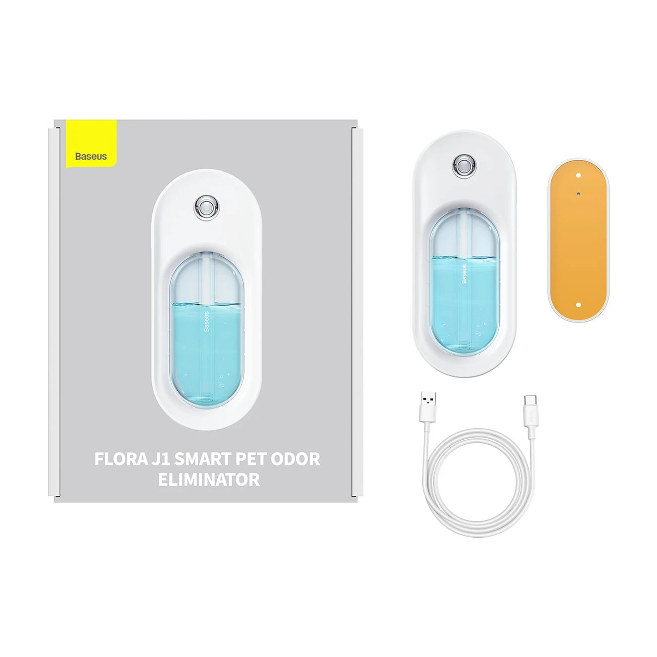 Baseus Home for Pet Flora J1 Animal Odor Neutralizer, 30 dienų baterijos veikimo laikas, 1500 mAh Baltas (ACFJ000002)