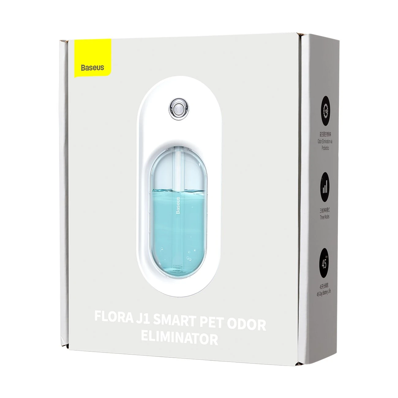 Baseus Home for Pet Flora J1 Animal Odor Neutralizer, 30 dienų baterijos veikimo laikas, 1500 mAh Baltas (ACFJ000002)