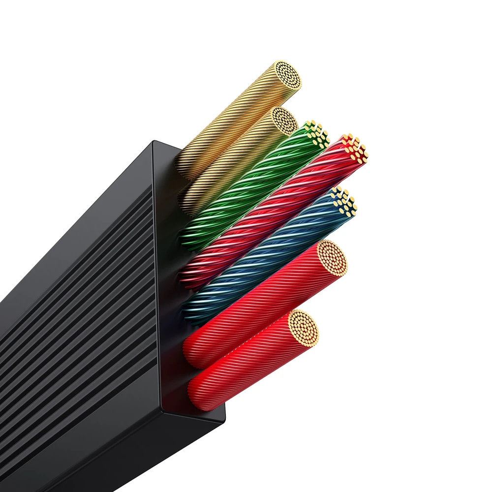 Greito įkrovimo laidas 3in1 Baseus Free2Draw USB-C prie USB-C/Lightning/Micro 100W, 1.1m (juodas)