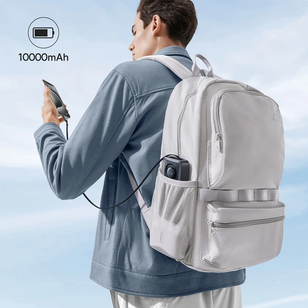 Baseus Free2Pull 10000mAh 30W powerbank su USB-C port and retractable USB-C kabeliu – juodos spalvos