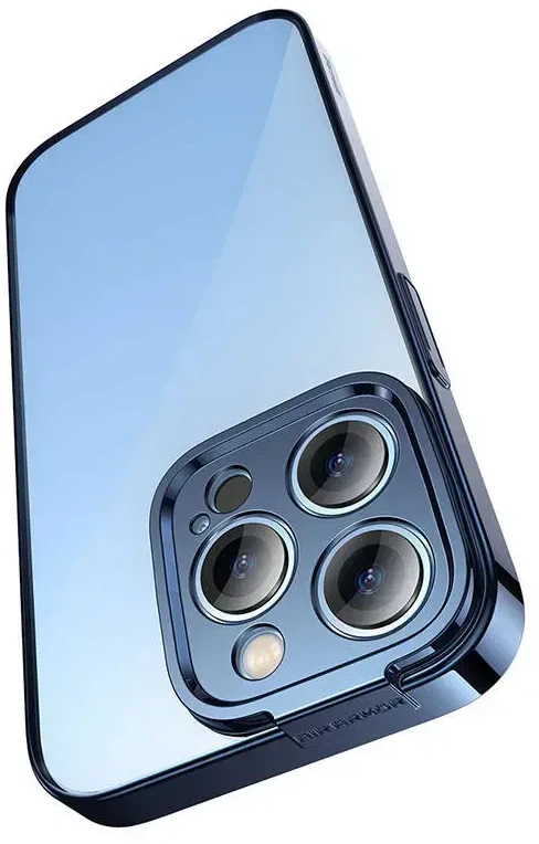 Baseus Blizgiai skaidrus dėklas ir grūdintas apsauginis stikliukas skirtas iPhone 14 Pro Max - Mėlynas