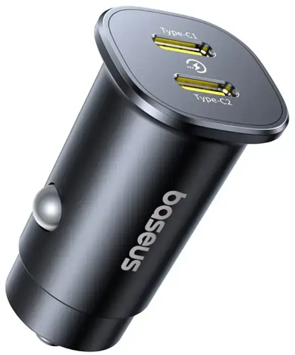 Baseus GoTrip automobilio įkroviklis 2x USB-C 30W Cosmic Juodas