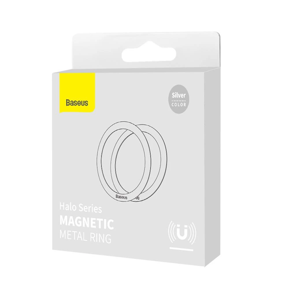 Baseus Halo magnetinis žiedas telefonams, MagSafe (sidabrinis)