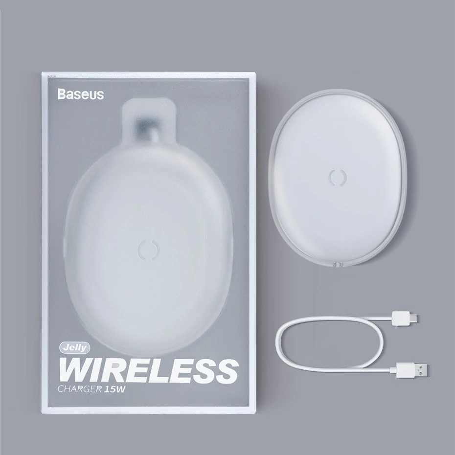 Belaidis indukcinis įkroviklis Baseus Jelly 15W - Juodas