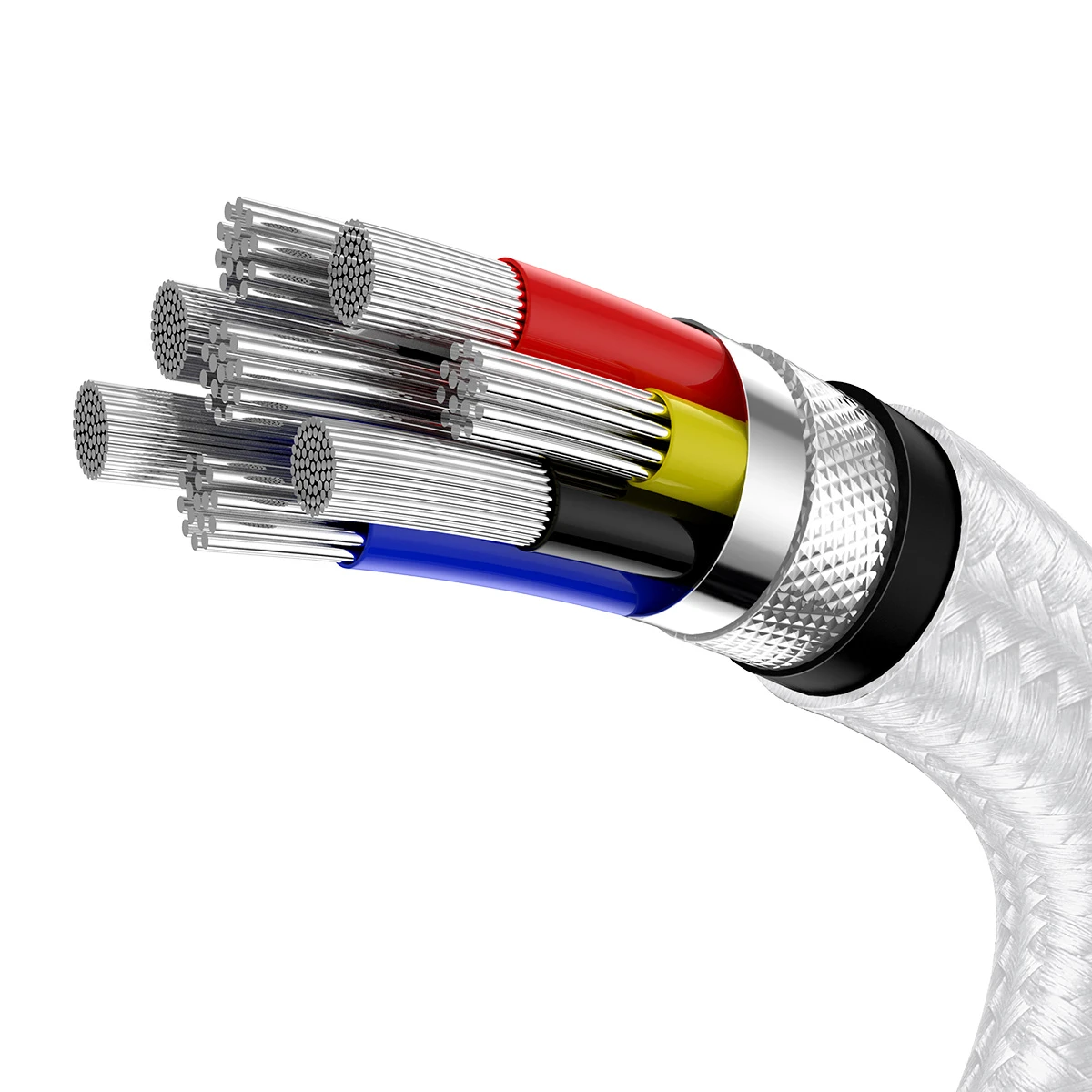 Baseus Cafule USB-C - USB-C laidas 100W 1m - Baltas
