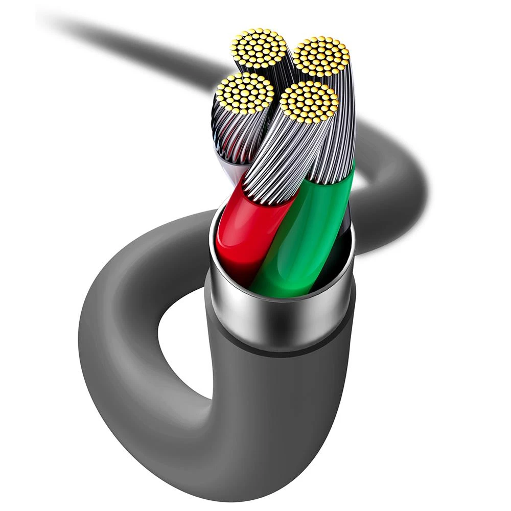 Baseus Jelly kabelis USB į Lightning, 2,4A, 1,2m juodos spalvos