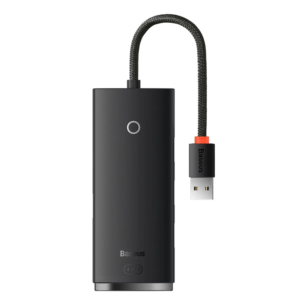 Baseus Šakotuvas USB-A 4 prievadų (USB 3.0) 25cm, juodas