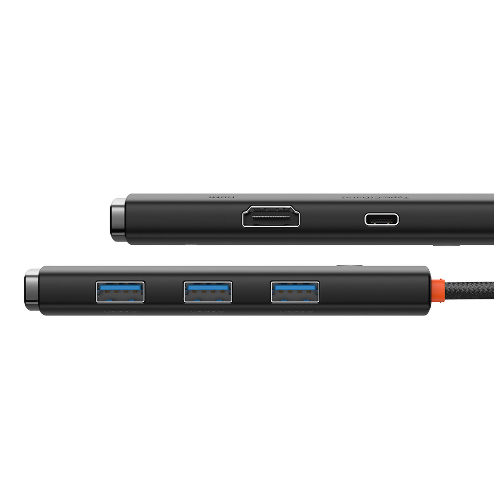5in1 Baseus Lite serija USB-C 3x USB 3.0 + USB-C + HDMI šakotuvas (fekete)