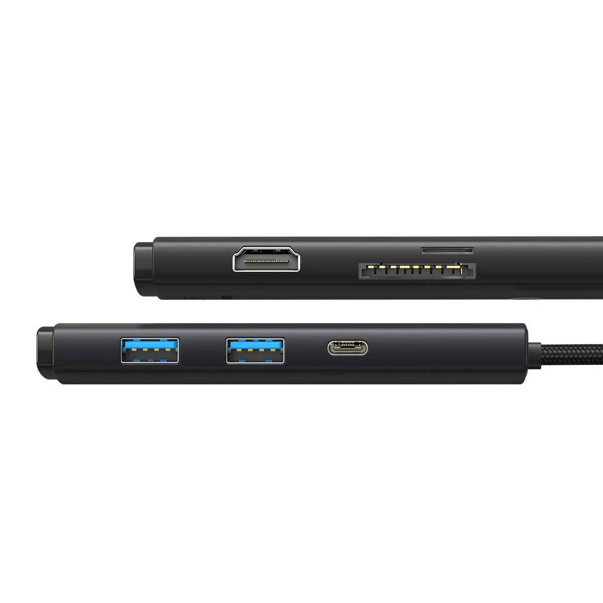 Jungčių stotelė / adapteris USB C kištukas - 2xUSB3.0, HDMI, USB C PD (krovimo), SD/Micro SD lizdai BASEUS