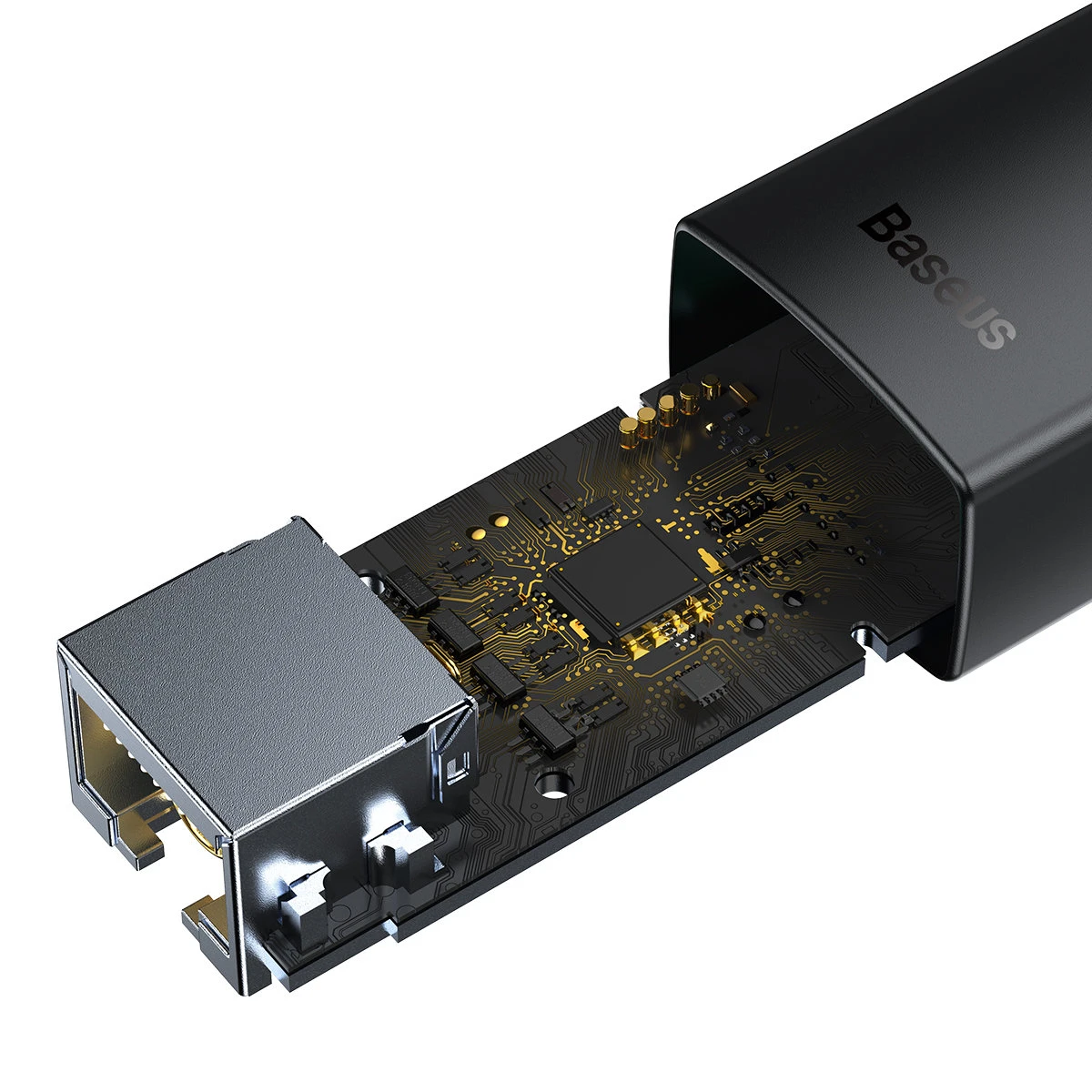 Baseus Adapteris tinklo USB A - RJ45 100Mbit/s, juodas