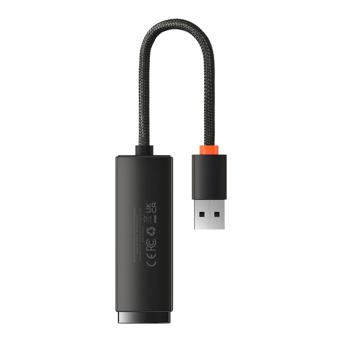Baseus Adapteris tinklo USB A - RJ45 100Mbit/s, juodas