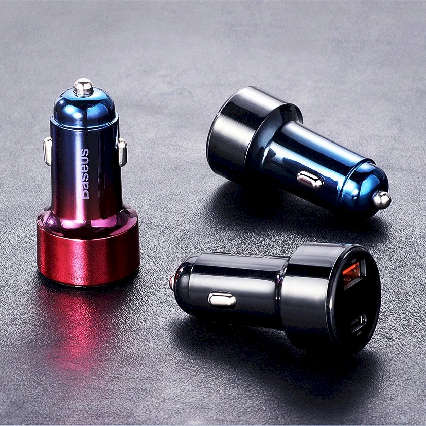 Baseus Magic automobilinis įkroviklis 2x USB QC 3.0 45W - Juodas