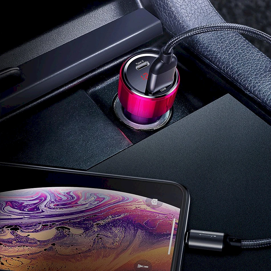 Baseus Magic automobilinis įkroviklis 2x USB QC 3.0 45W - Juodas