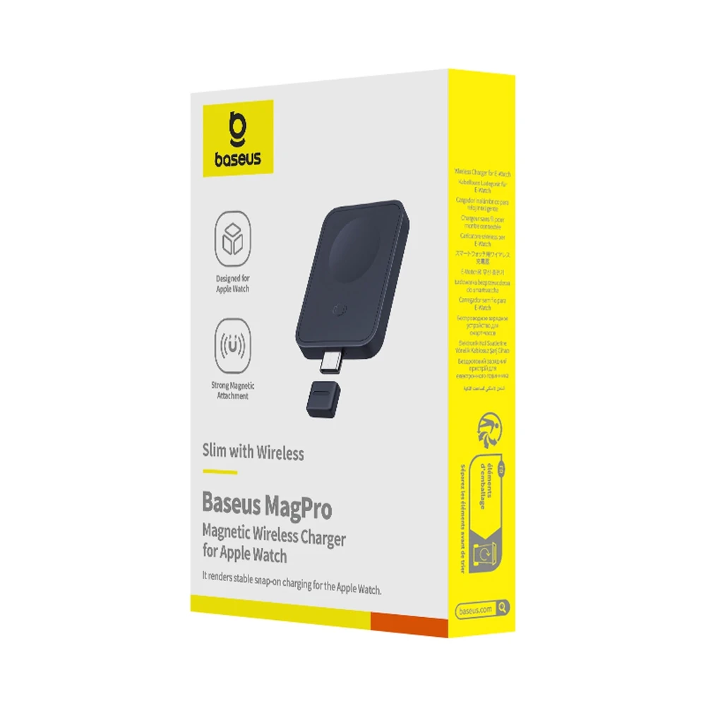 Baseus MagPro 2.5W Magnetic belaidis įkroviklis skirtas Apple Watch - juodos spalvos