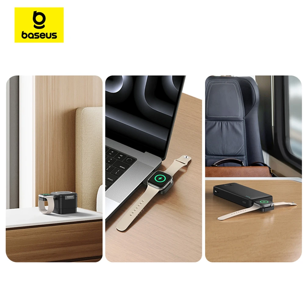 Baseus MagPro 2.5W Magnetic belaidis įkroviklis skirtas Apple Watch - juodos spalvos