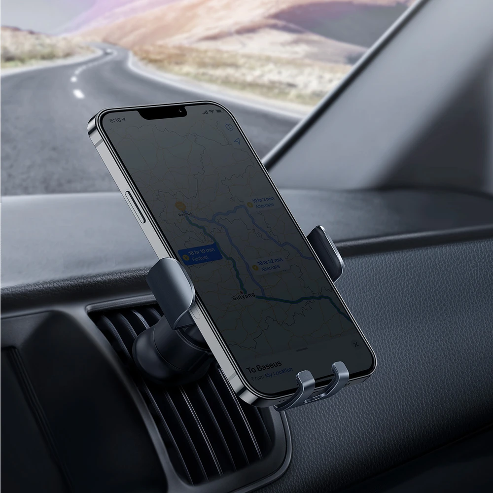 Baseus Automobilinis laikiklis 4.7-6.7" ekranų telefonams, pilkas