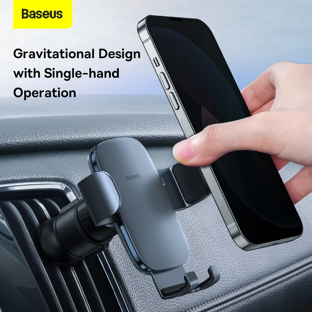 Baseus Automobilinis laikiklis 4.7-6.7" ekranų telefonams, pilkas
