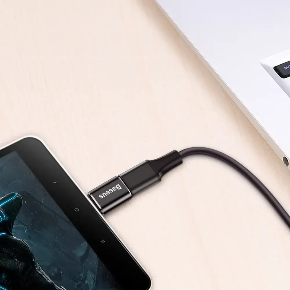 Adapteris Baseus USB C kištukas, micro USB B lizdas, OTG funkcija