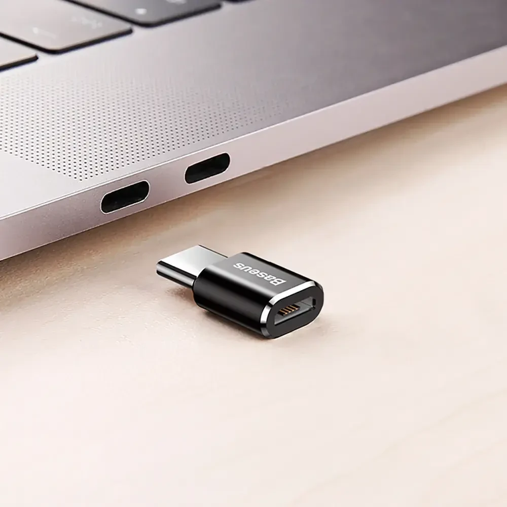 Adapteris Baseus USB C kištukas, micro USB B lizdas, OTG funkcija