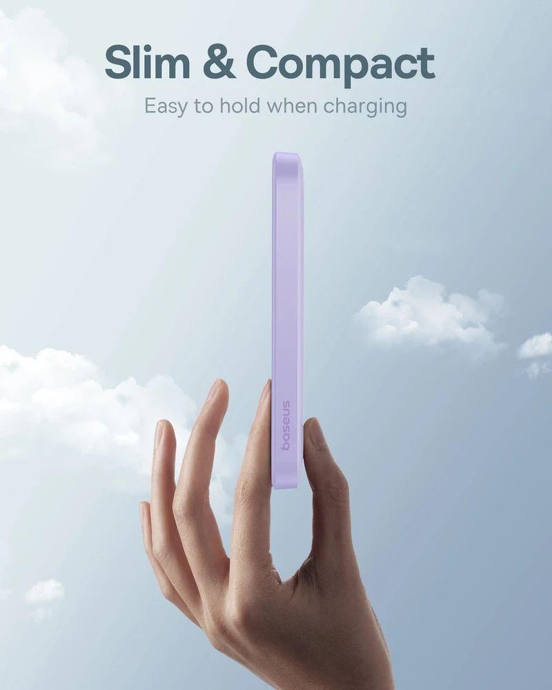 Magnetinis Mini Powerbank Baseus 5000mAh 20W (violetinė)