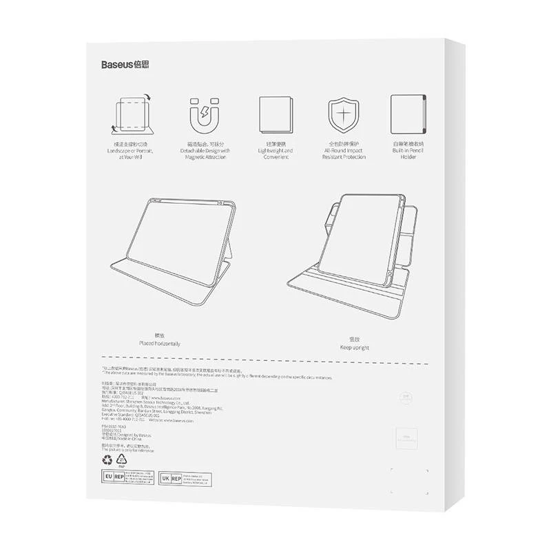 Baseus Minimalist serijos IPad 10 10, 9 magnetinis apsauginis dėklas (juodas)