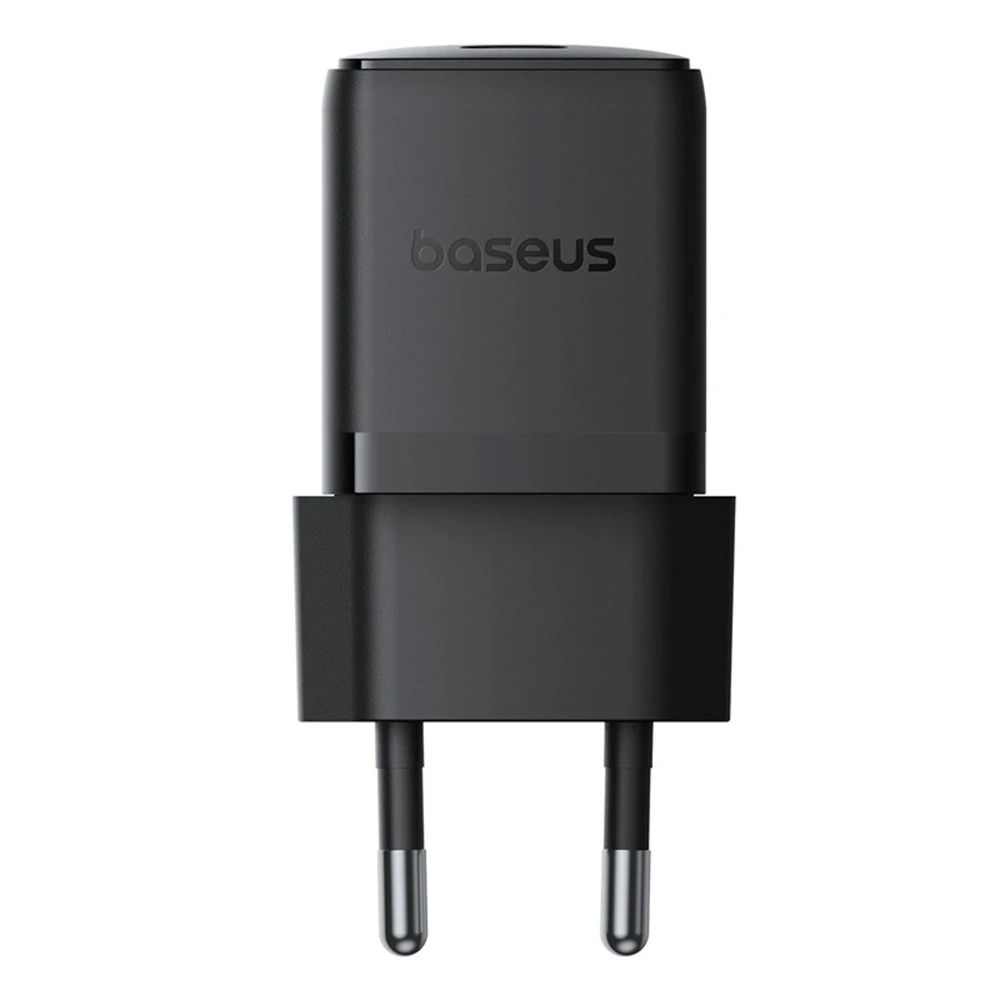Baseus Sieninis įkroviklis Palm 20W USB-C QC3.0 PD3.0 su USB-C kabeliu 1m, juodas
