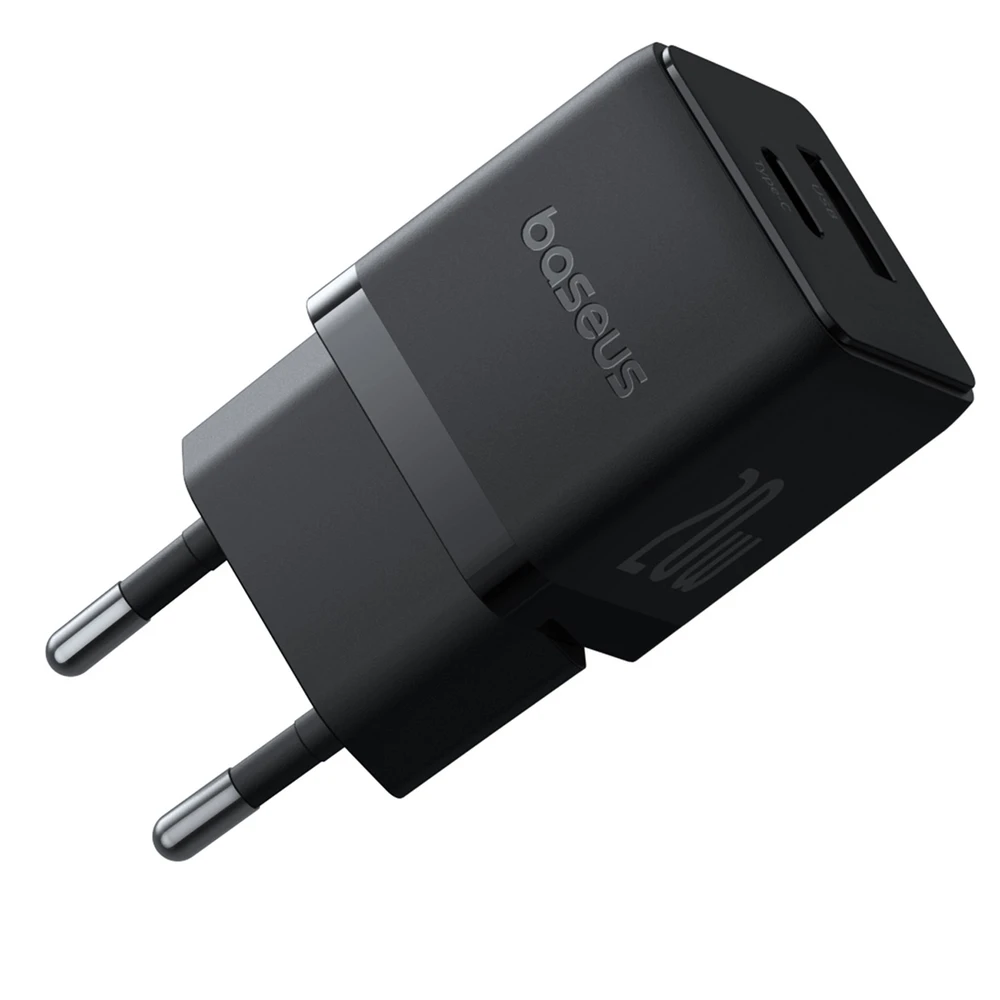 Baseus Palm 20 W dvigubas USB greitas įkroviklis juodas (P10111608113-00)