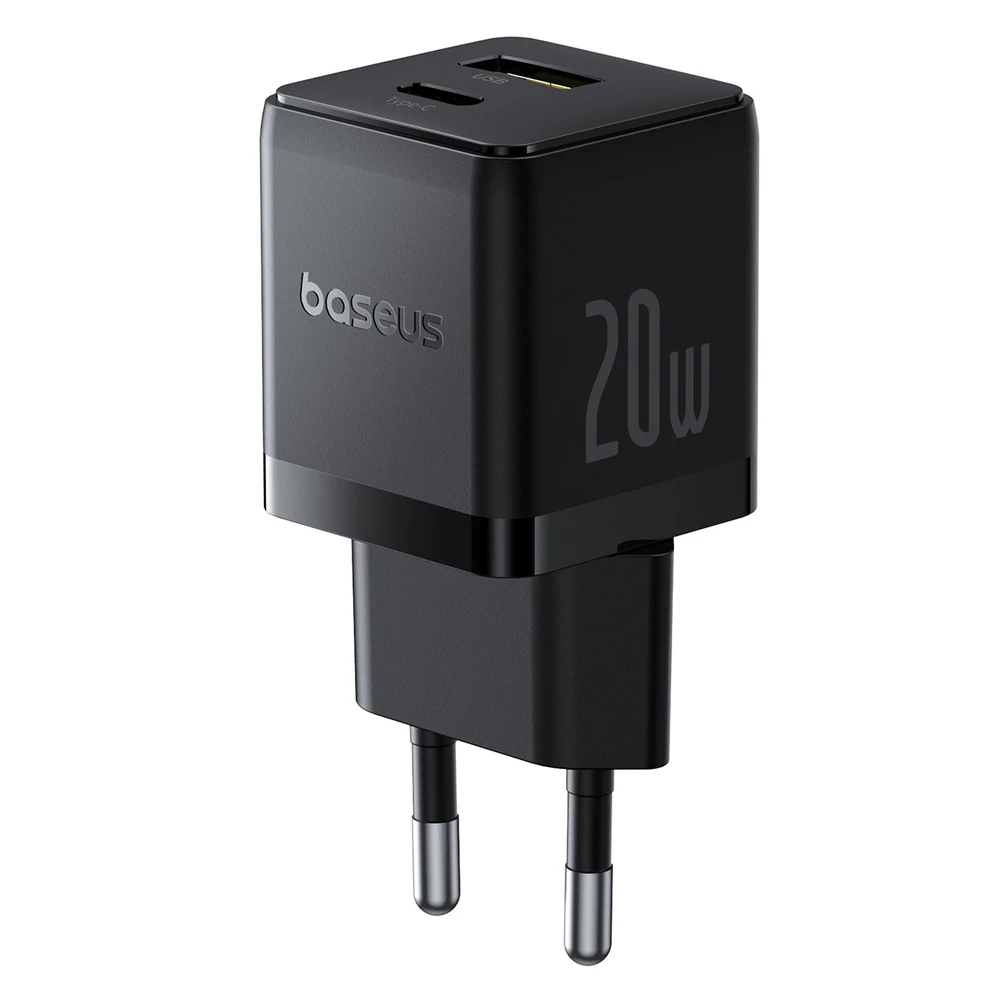 Baseus Palm 20 W dvigubas USB greitas įkroviklis juodas (P10111608113-00)