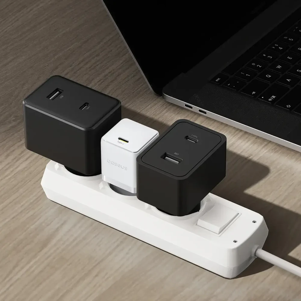 Baseus Sieninis įkroviklis Palm 20W USB-C QC3.0 PD3.0, baltas