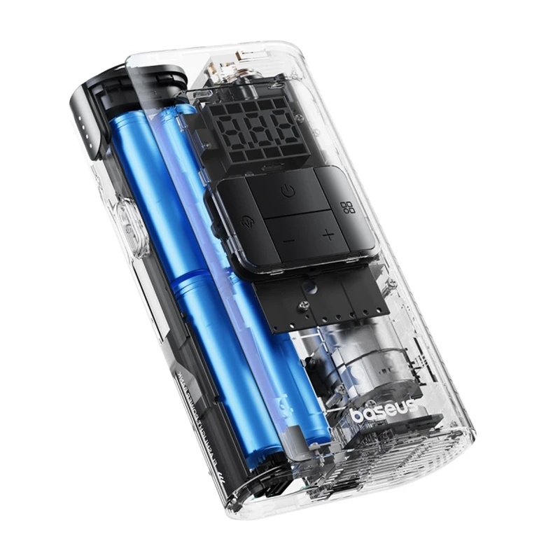 „Baseus PrimeTrip VA1“ padangų kompresorius 2in1 (žibintuvėlis) 6000 mAh 75W juodas