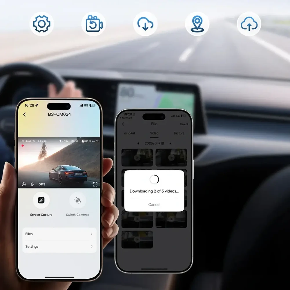 Baseus PrimeTrip VD1 Pro 4K Car DVR - juoda